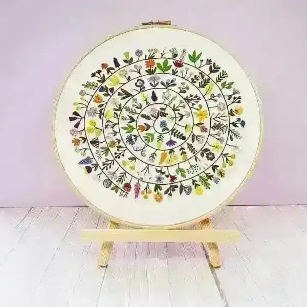 Round and Round the Garden Hand Embroidery Pattern , PDF Download , StitchDoodles , embroidery hoop kit, embroidery kits for adults, embroidery kits for beginners, embroidery patern, flower embroidery, hand embroidery, modern embroidery kits, unique embroidery kits , StitchDoodles , shop.stitchdoodles.com