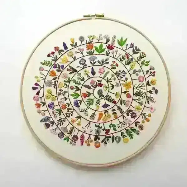 Round and Round the Garden, Pre Printed Embroidery Fabric Panel , Pre Printed Fabric Pattern , StitchDoodles , embroidery hoop kit, embroidery kits for adults, embroidery kits for beginners, hand embroidery, hand embroidery fabric, modern embroidery kits, unique embroidery kits , StitchDoodles , shop.stitchdoodles.com