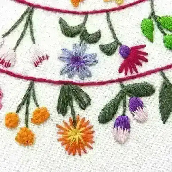 Round and Round the Garden, Pre Printed Embroidery Fabric Panel , Pre Printed Fabric Pattern , StitchDoodles , embroidery hoop kit, embroidery kits for adults, embroidery kits for beginners, hand embroidery, hand embroidery fabric, modern embroidery kits, unique embroidery kits , StitchDoodles , shop.stitchdoodles.com