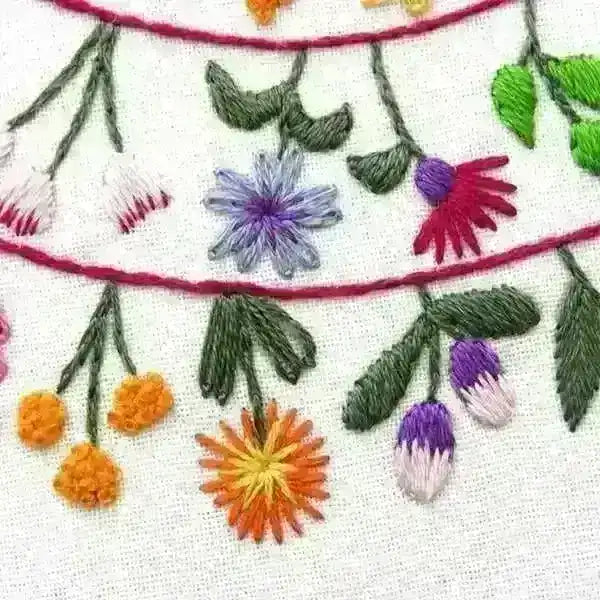 Round and Round the Garden, Pre Printed Embroidery Fabric Panel , Pre Printed Fabric Pattern , StitchDoodles , embroidery hoop kit, embroidery kits for adults, embroidery kits for beginners, hand embroidery, hand embroidery fabric, modern embroidery kits, unique embroidery kits , StitchDoodles , shop.stitchdoodles.com