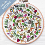 Round & Round the Woodland Pre Printed Fabric Panel