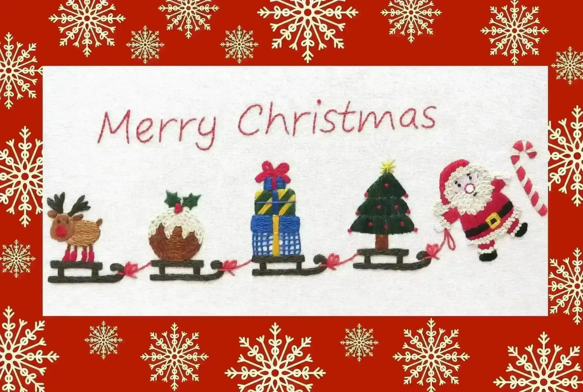 Santa's on his Way Christmas PDF Pattern , PDF Download , StitchDoodles , christmas, embroidery hoop kit, embroidery kit for adults, embroidery kit for beginers , StitchDoodles , shop.stitchdoodles.com