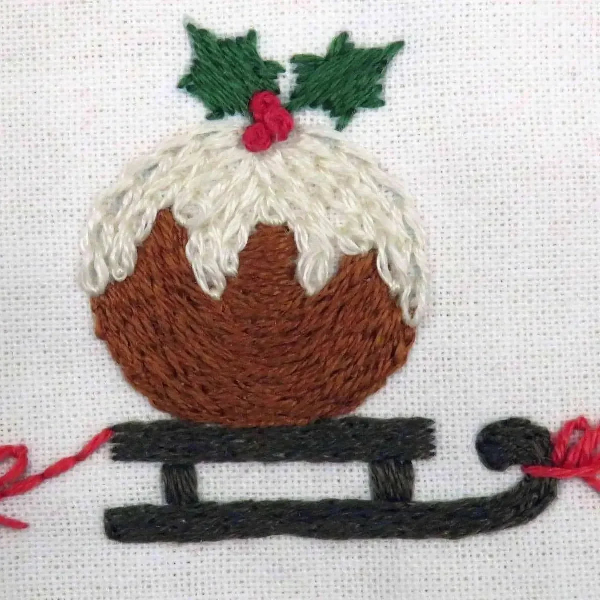 Santa's on his Way Christmas Pre Printed Embroidery Fabric Panel , Pre Printed Fabric Pattern , StitchDoodles , christmas, embroidery hoop kit, embroidery kit for adults, embroidery kit for beginers, hand embroidery, hand embroidery fabric , StitchDoodles , shop.stitchdoodles.com