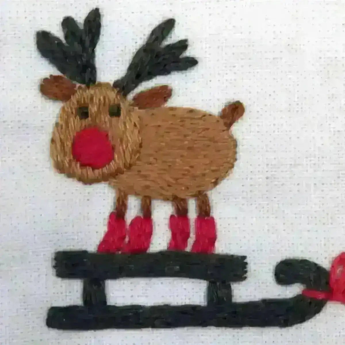 Santa's on his Way Christmas Pre Printed Embroidery Fabric Panel , Pre Printed Fabric Pattern , StitchDoodles , christmas, embroidery hoop kit, embroidery kit for adults, embroidery kit for beginers, hand embroidery, hand embroidery fabric , StitchDoodles , shop.stitchdoodles.com