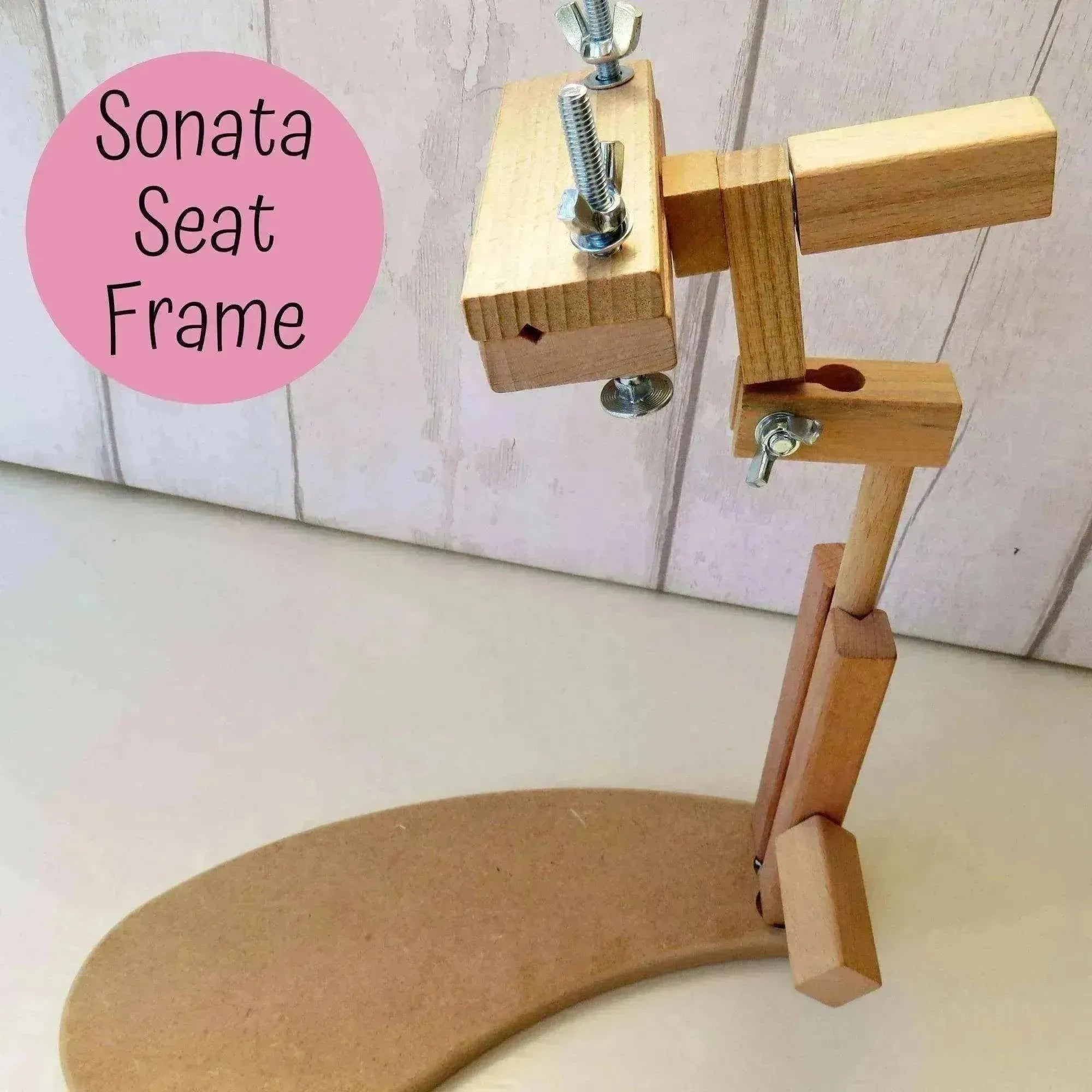 Siesta Sonata Seat Frame made from high quality wood , Embroidery Supplies , Siesta , embroidery hoop, embroidery hoop kit, embroidery kit for adults, embroidery kit for beginers, hand embroidery, sonata seat stand , StitchDoodles , shop.stitchdoodles.com
