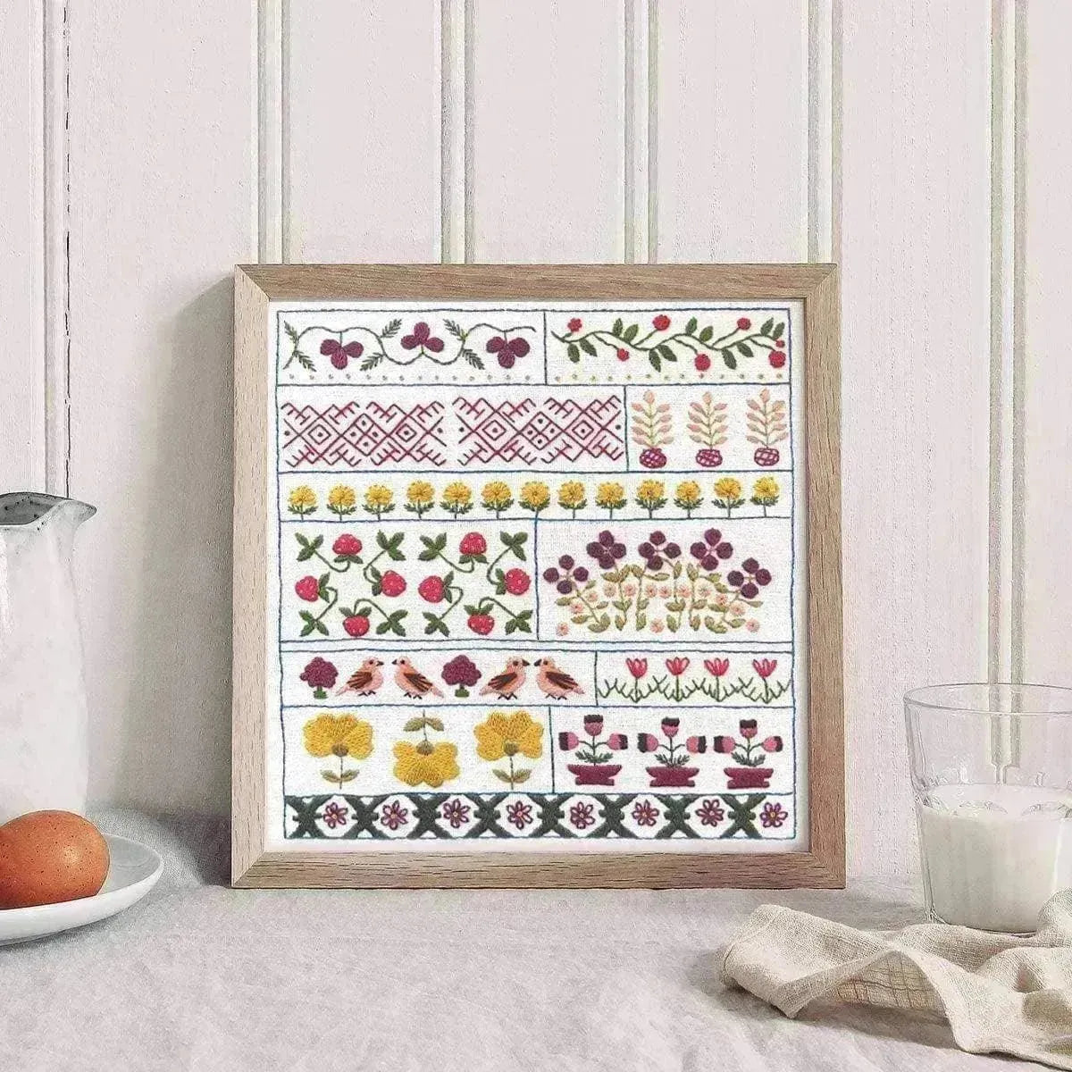 Spring Sampler, PDF Hand Embroidery Pattern , PDF Download , StitchDoodles , embroidery hoop kit, embroidery kit for adults, embroidery kit for beginers, hand embroidery, PDF pattern , StitchDoodles , shop.stitchdoodles.com