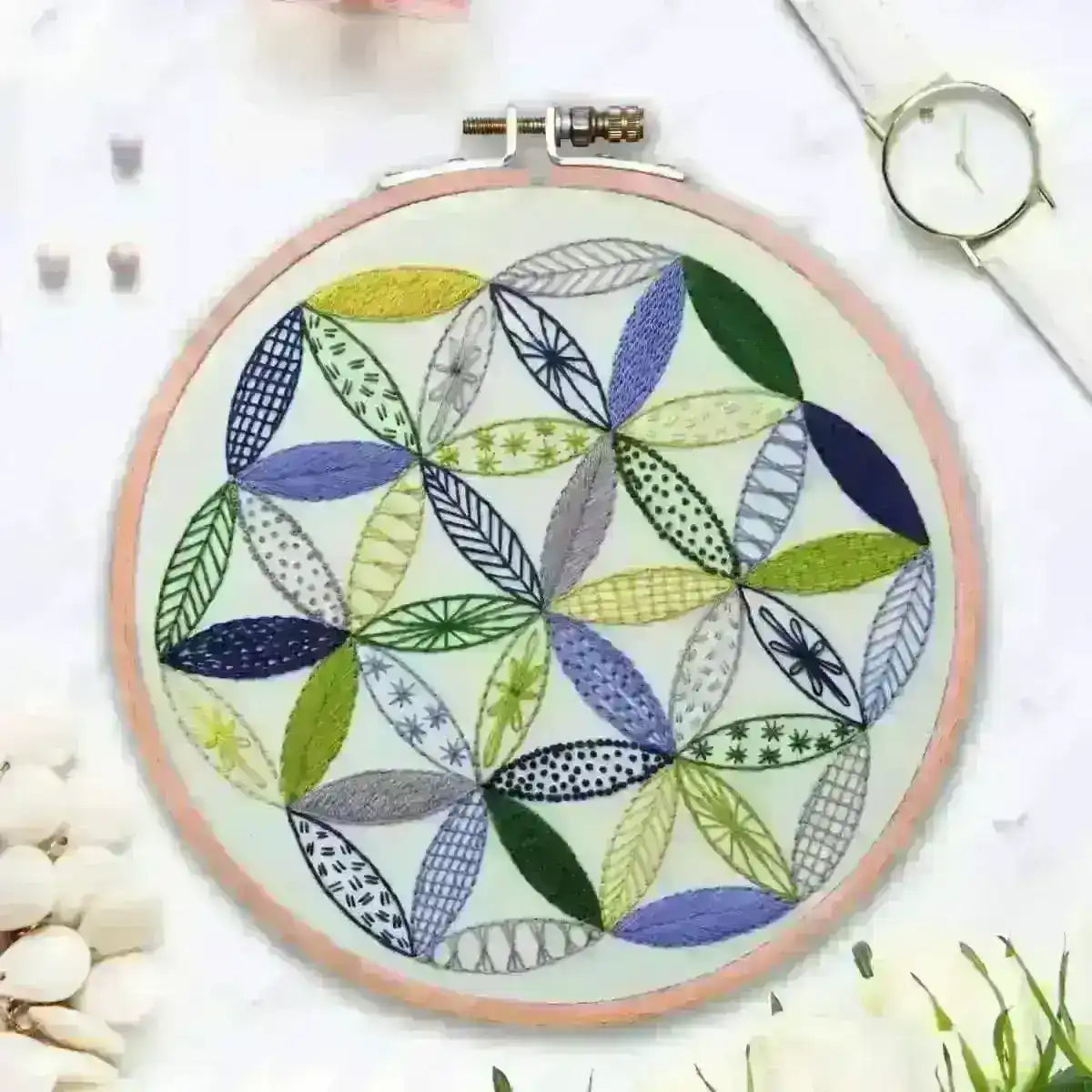 Starflower Embroidery Sampler , PDF Download , StitchDoodles , embroidery hoop kit, embroidery kit for adults, embroidery kit for beginners, embroidery kits for adults, embroidery kits for beginers, embroidery sampler, flower sampler, hand embroidery, Hand embroidery sampler, modern embroidery kits, PDF pattern, sampler , StitchDoodles , shop.stitchdoodles.com