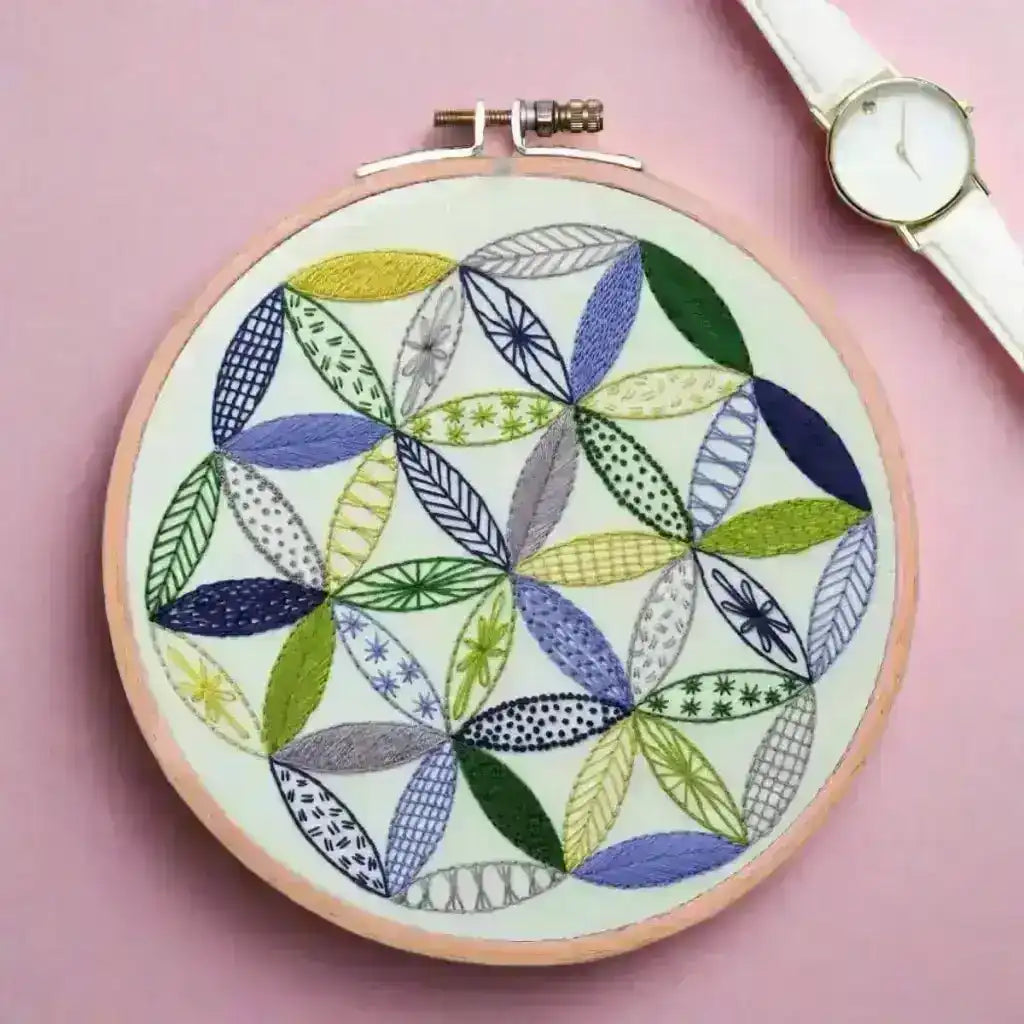 Starflower Sampler, Pre Printed Embroidery Fabric Panel , Pre Printed Fabric Pattern , StitchDoodles , beginer sampler, embroidery hoop kit, Embroidery Kit, embroidery kit for adults, embroidery kit for beginners, embroidery kits for adults, embroidery kits for beginers, embroidery pattern, embroidery sampler, flower sampler, hand embroidery, hand embroidery fabric, modern embroidery kits, PDF pattern, sampler , StitchDoodles , shop.stitchdoodles.com