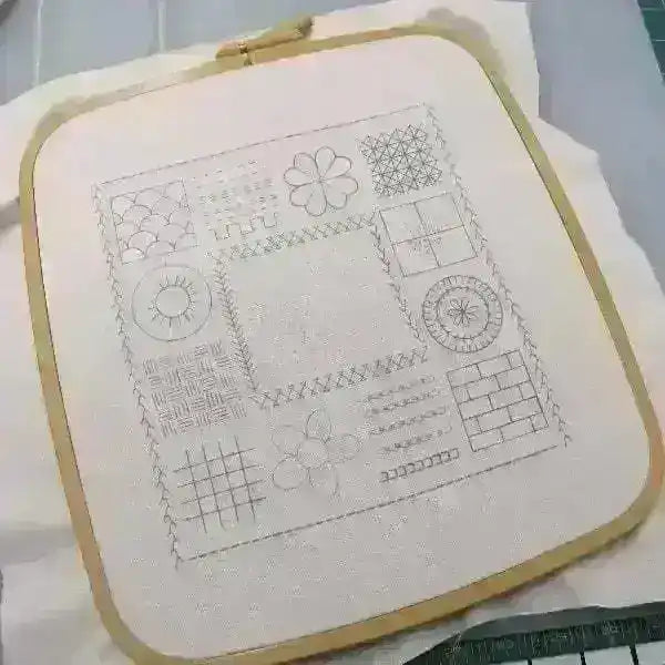 Stitch Explorer Sampler Design Template for Transfer - sloooow stitching , PDF Pattern , StitchDoodles , embroidery hoop kit, Embroidery Kit, embroidery kits for adults, embroidery kits for beginners, embroidery pattern, hand embroidery, hand embroidery fabric, modern embroidery kits, PDF pattern, sampler embroidery, unique embroidery kits , StitchDoodles , shop.stitchdoodles.com