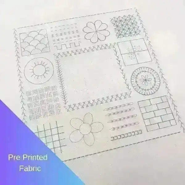 Stitch Explorer Sampler, Pre Printed Embroidery Fabric Panel - sloooow stitching , Pre Printed Fabric Pattern , StitchDoodles , embroidery hoop kit, Embroidery Kit, embroidery kits for adults, embroidery kits for beginners, embroidery pattern, hand embroidery, hand embroidery fabric, modern embroidery kits, PDF pattern, sampler embroidery, unique embroidery kits , StitchDoodles , shop.stitchdoodles.com