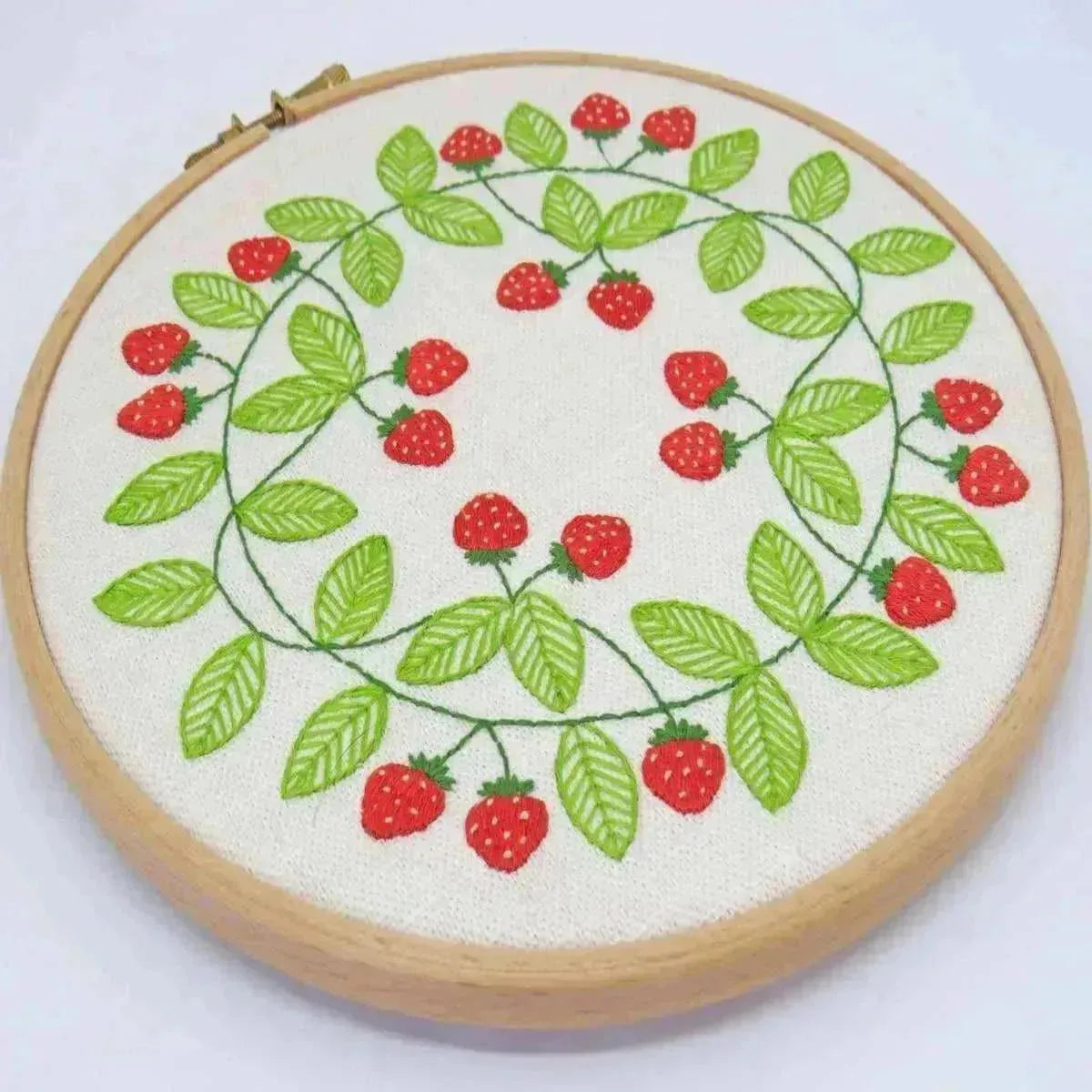 Strawberry Swirl, Hand Embroidery Pattern , PDF Download , StitchDoodles , embroidery hoop kit, embroidery kit for adults, embroidery kit for beginners, embroidery kits for adults, embroidery kits for beginers, hand embroidery, modern embroidery kits, PDF pattern , StitchDoodles , shop.stitchdoodles.com
