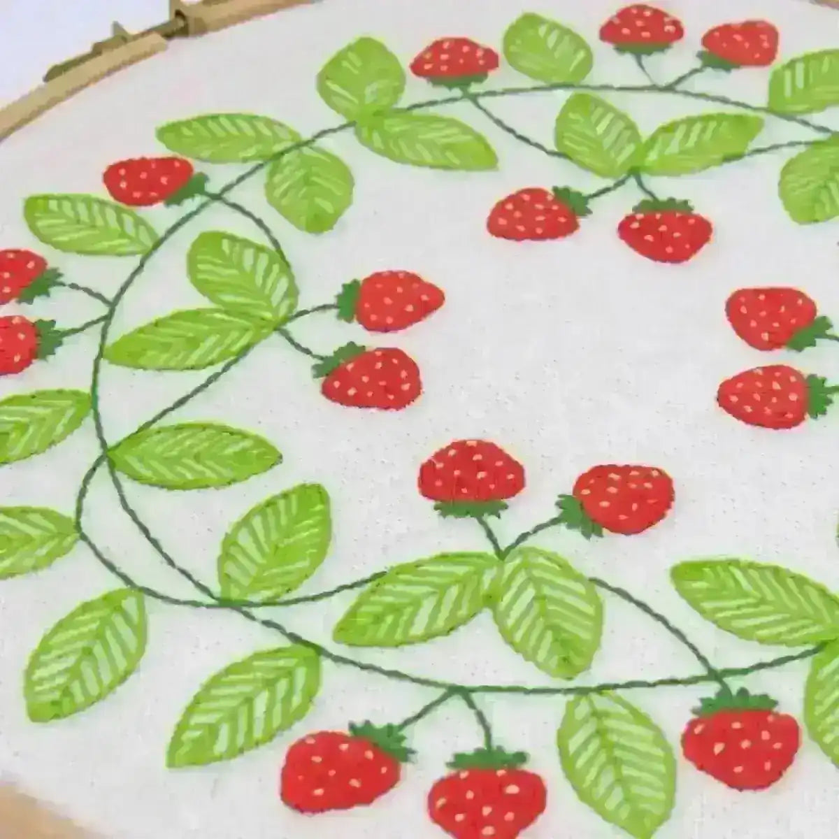 Strawberry Swirl, Pre Printed Embroidery Fabric Pattern , Pre Printed Fabric Pattern , StitchDoodles , crafting, Embroidery, embroidery gift, embroidery hoop kit, Embroidery Kit, embroidery kit for adults, embroidery kit for beginners, embroidery kits for adults, embroidery kits for beginers, embroidery pattern, hand embroidery, hand stitching, hoop art, modern embroidery, modern embroidery kits, sewing, stitchdoodles, strawberry , StitchDoodles , shop.stitchdoodles.com