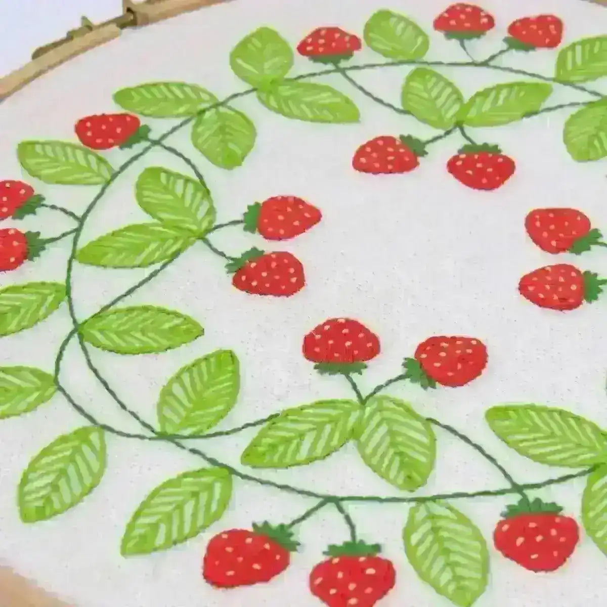 Strawberry Swirl, Pre Printed Embroidery Fabric Pattern , Pre Printed Fabric Pattern , StitchDoodles , crafting, Embroidery, embroidery gift, embroidery hoop kit, Embroidery Kit, embroidery kit for adults, embroidery kit for beginners, embroidery kits for adults, embroidery kits for beginers, embroidery pattern, hand embroidery, hand stitching, hoop art, modern embroidery, modern embroidery kits, sewing, stitchdoodles, strawberry , StitchDoodles , shop.stitchdoodles.com