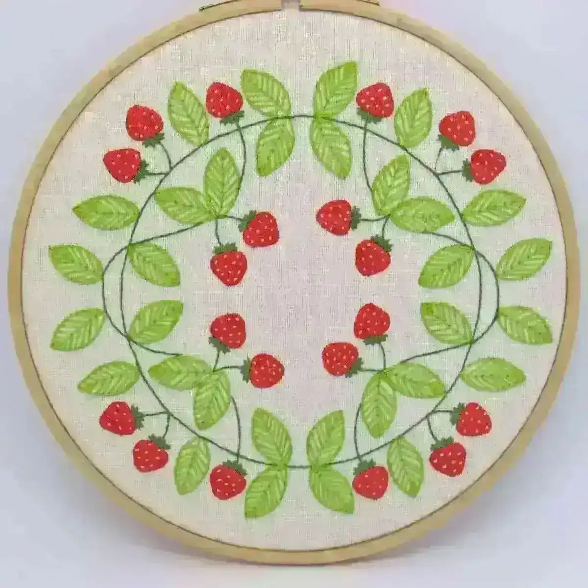 Strawberry Swirl, Pre Printed Embroidery Fabric Pattern , Pre Printed Fabric Pattern , StitchDoodles , crafting, Embroidery, embroidery gift, embroidery hoop kit, Embroidery Kit, embroidery kit for adults, embroidery kit for beginners, embroidery kits for adults, embroidery kits for beginers, embroidery pattern, hand embroidery, hand stitching, hoop art, modern embroidery, modern embroidery kits, sewing, stitchdoodles, strawberry , StitchDoodles , shop.stitchdoodles.com