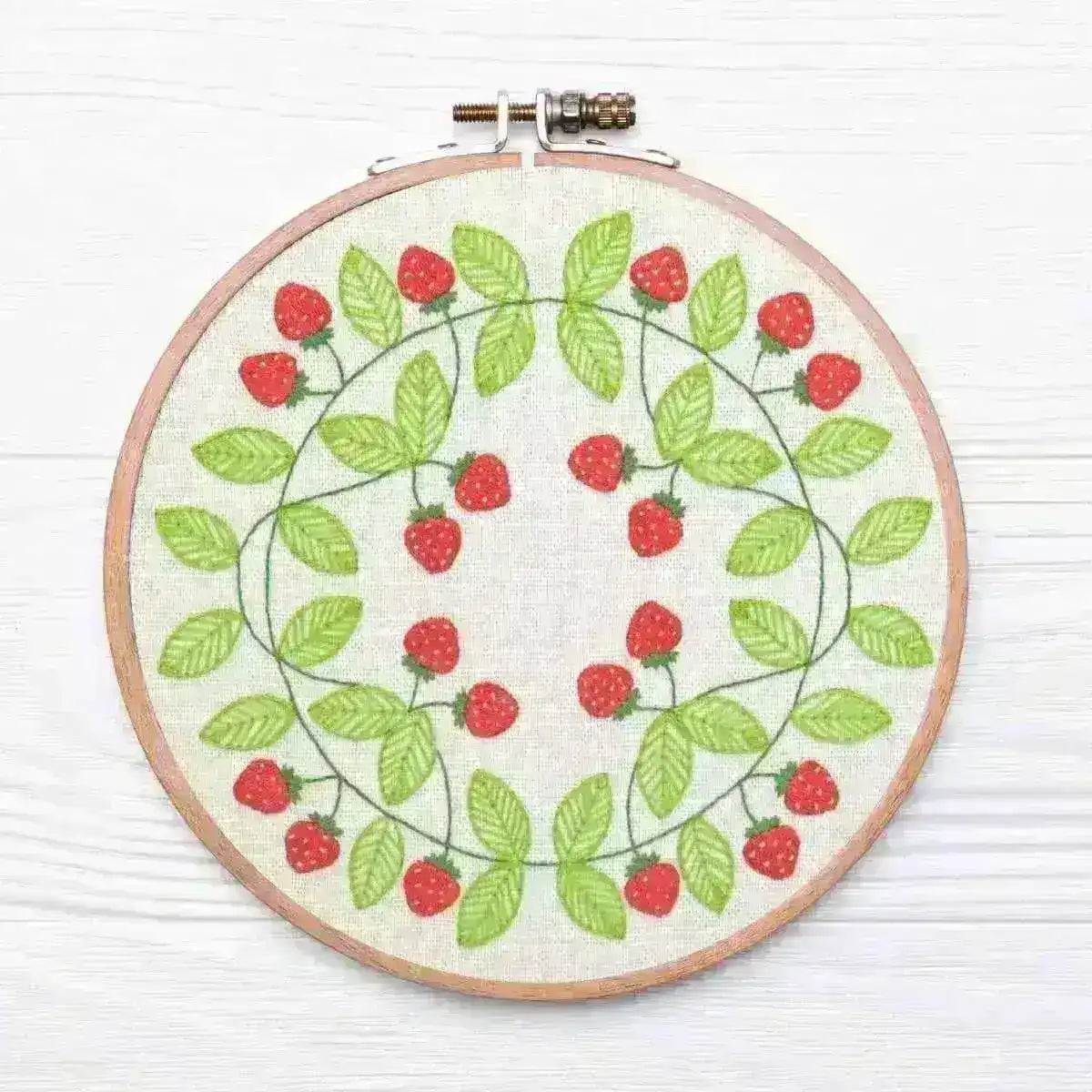 Strawberry Swirl, Pre Printed Embroidery Fabric Pattern , Pre Printed Fabric Pattern , StitchDoodles , crafting, Embroidery, embroidery gift, embroidery hoop kit, Embroidery Kit, embroidery kit for adults, embroidery kit for beginners, embroidery kits for adults, embroidery kits for beginers, embroidery pattern, hand embroidery, hand stitching, hoop art, modern embroidery, modern embroidery kits, sewing, stitchdoodles, strawberry , StitchDoodles , shop.stitchdoodles.com