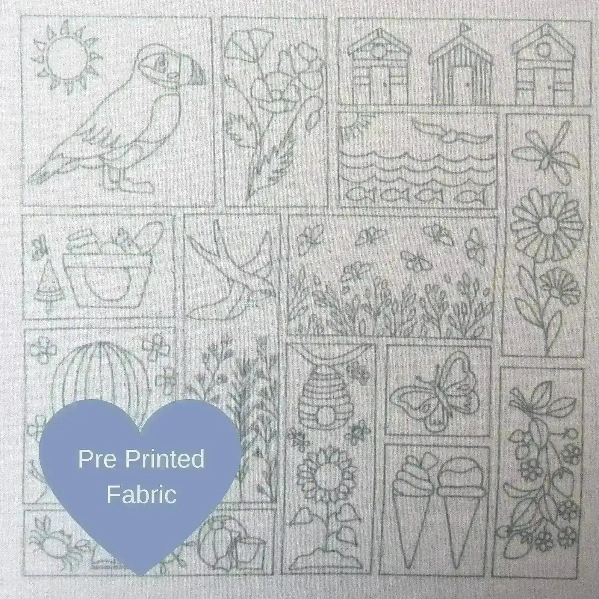 Summer Splendour, Pre Printed Embroidery Fabric Panel , Pre Printed Fabric Pattern , StitchDoodles , beach embroidery, bird embroidery, embroidery hoop kit, embroidery kit for adults, embroidery kit for beginners, embroidery kits for adults, embroidery kits for beginers, hand embroidery, hand embroidery fabric, hand embroidery kit, modern embroidery kits, pre printed fabric, summer embroidery , StitchDoodles , shop.stitchdoodles.com