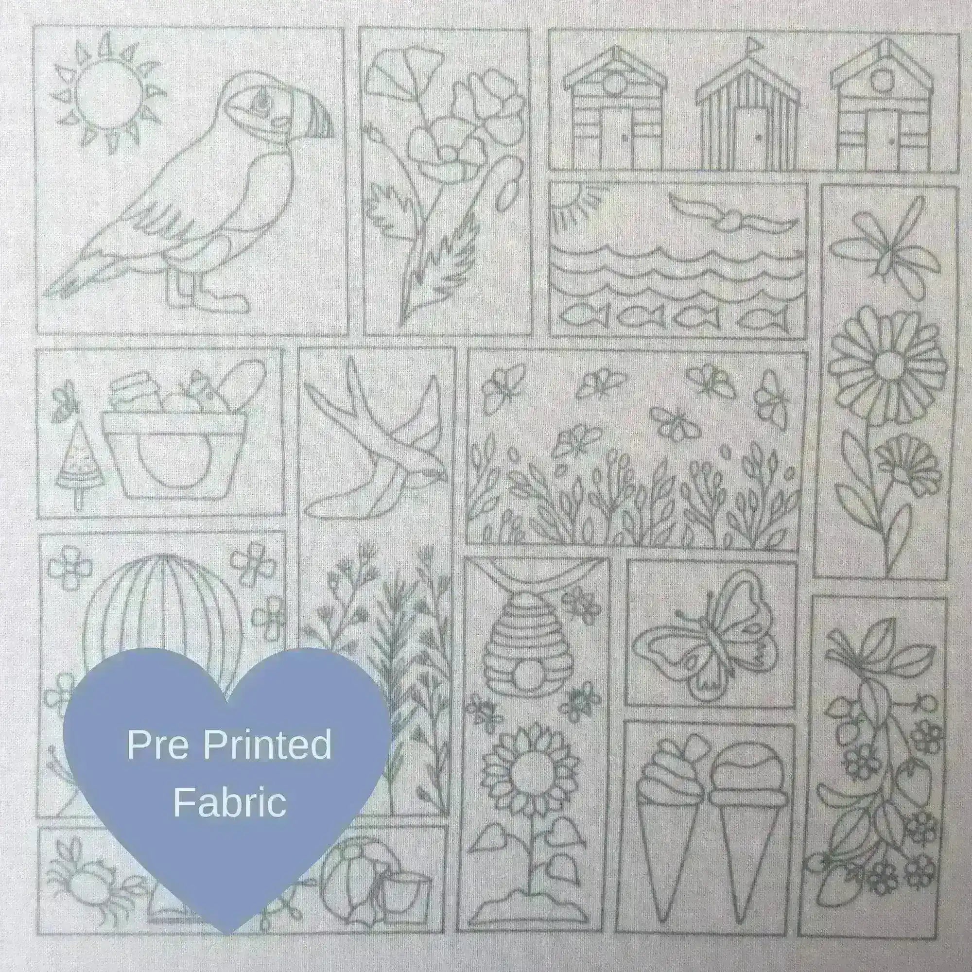 Summer Splendour, Pre Printed Embroidery Fabric Panel , Pre Printed Fabric Pattern , StitchDoodles , beach embroidery, bird embroidery, embroidery hoop kit, embroidery kit for adults, embroidery kit for beginners, embroidery kits for adults, embroidery kits for beginers, hand embroidery, hand embroidery fabric, hand embroidery kit, modern embroidery kits, pre printed fabric, summer embroidery , StitchDoodles , shop.stitchdoodles.com