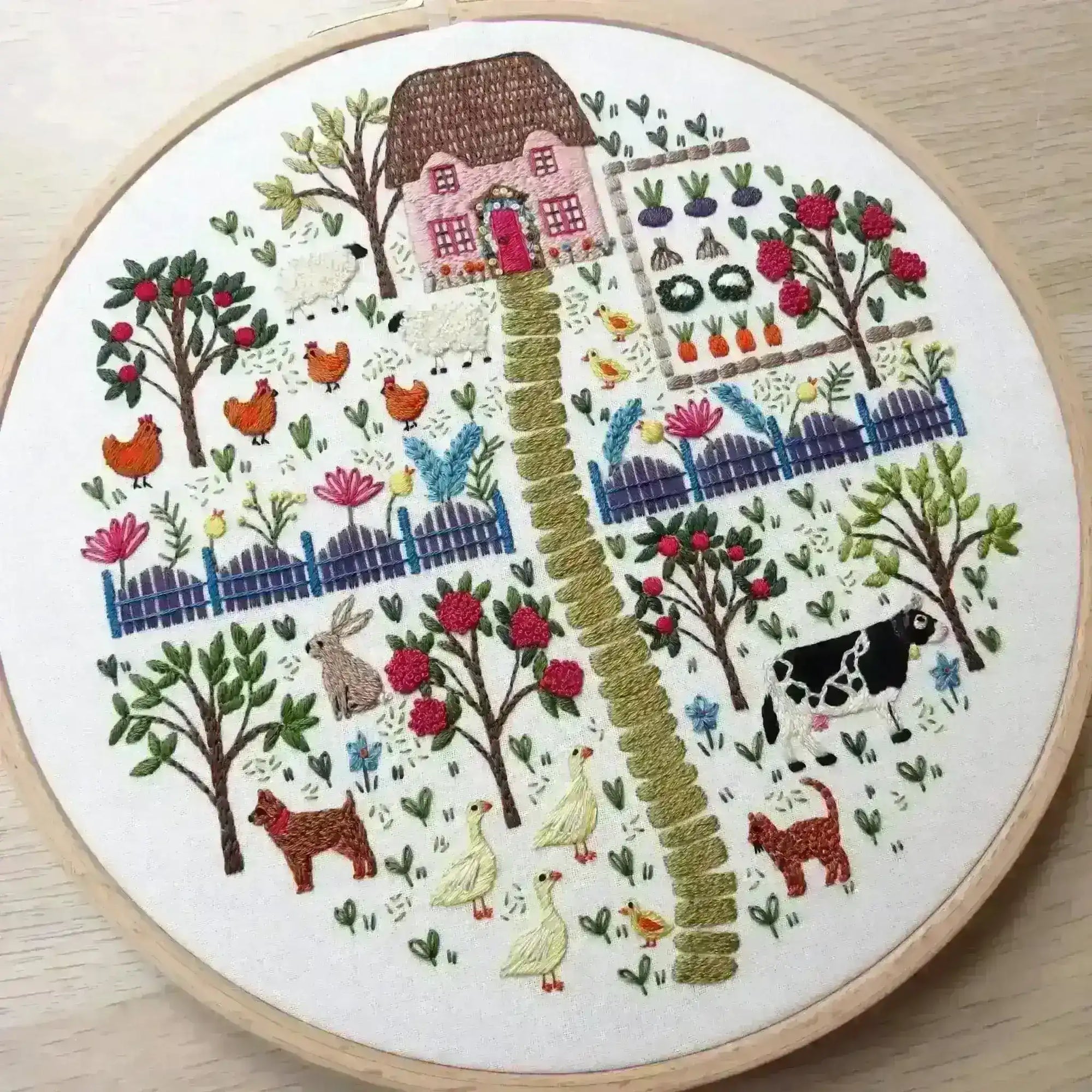 The Homestead Hand Embroidery PDF Pattern , PDF Download , StitchDoodles , bird embroidery, Embroidery, embroidery hoop, embroidery hoop kit, embroidery kits for beginners, embroidery pattern, garden embroidery, hand embroidery, hand embroidery fabric, hand embroidery seat frame, nurge embroidery hoop, PDF pattern, Printed Pattern, unique embroidery kits , StitchDoodles , shop.stitchdoodles.com