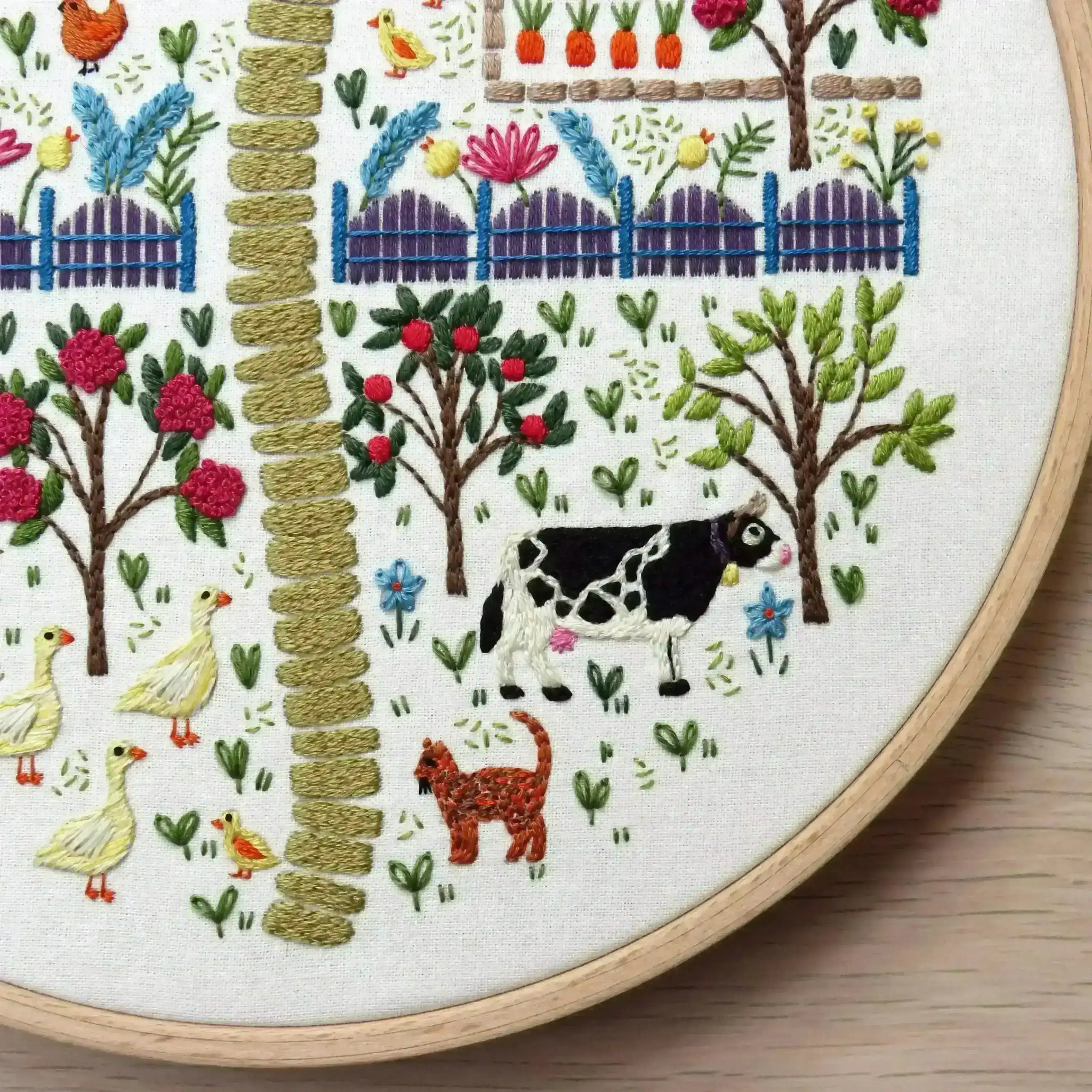 The Homestead, Pre Printed Embroidery Fabric Panel , Pre Printed Fabric Pattern , StitchDoodles , bird embroidery, Embroidery, embroidery hoop, embroidery hoop kit, embroidery kits for beginners, embroidery pattern, garden embroidery, hand embroidery, hand embroidery fabric, hand embroidery kit, hand embroidery seat frame, nurge embroidery hoop, PDF pattern, Printed Pattern, unique embroidery kits , StitchDoodles , shop.stitchdoodles.com