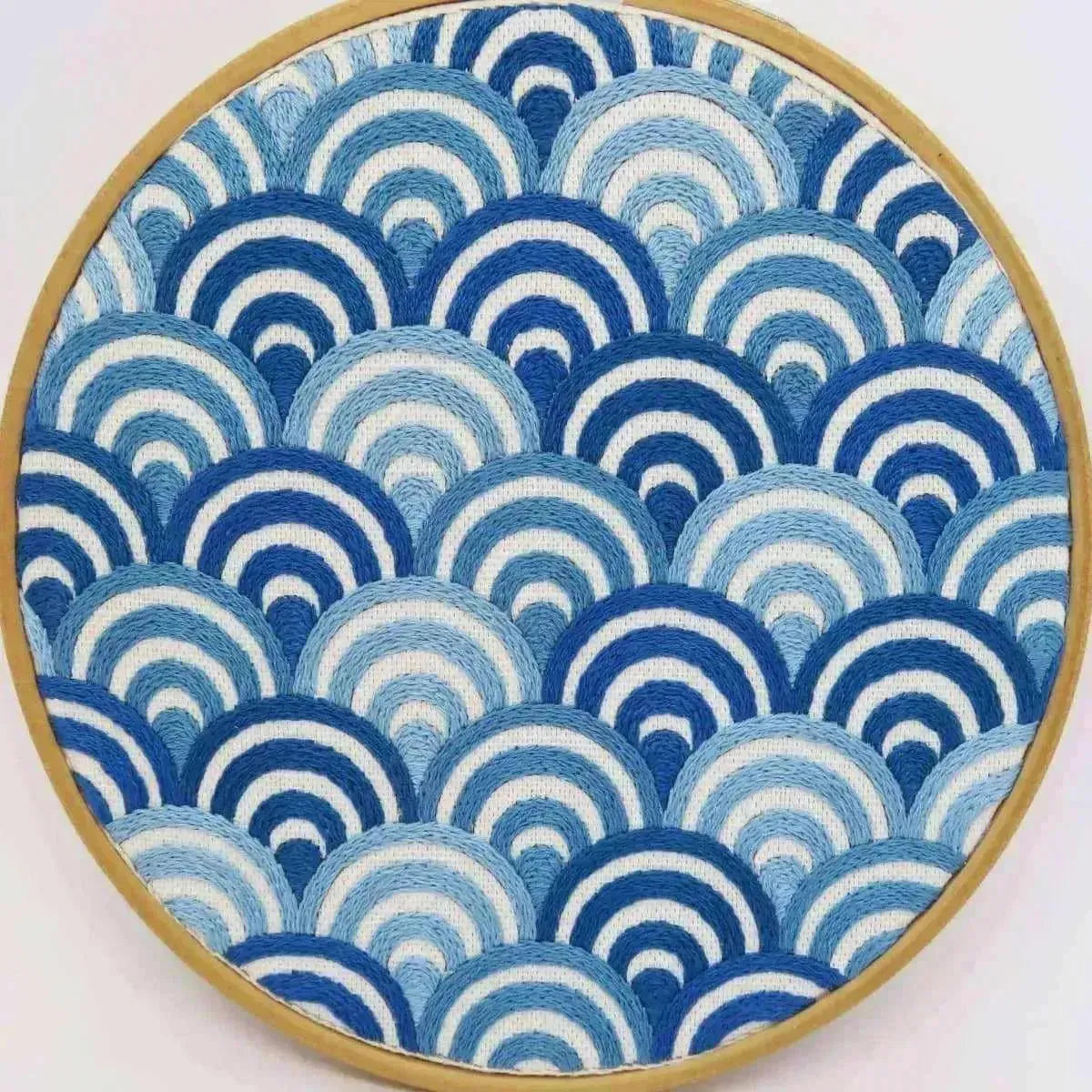 Waves Hand Embroidery Pattern , PDF Download , StitchDoodles , beginner embroidery, embroidery hoop kit, embroidery kit for adults, embroidery kit for beginners, embroidery kits for adults, embroidery kits for beginers, hand embroidery, modern embroidery kits, PDF pattern , StitchDoodles , shop.stitchdoodles.com