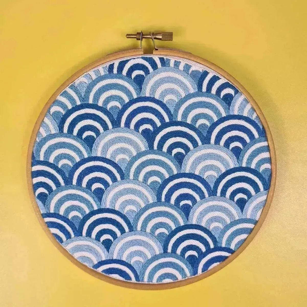 Waves Hand Embroidery Pattern , PDF Download , StitchDoodles , beginner embroidery, embroidery hoop kit, embroidery kit for adults, embroidery kit for beginners, embroidery kits for adults, embroidery kits for beginers, hand embroidery, modern embroidery kits, PDF pattern , StitchDoodles , shop.stitchdoodles.com