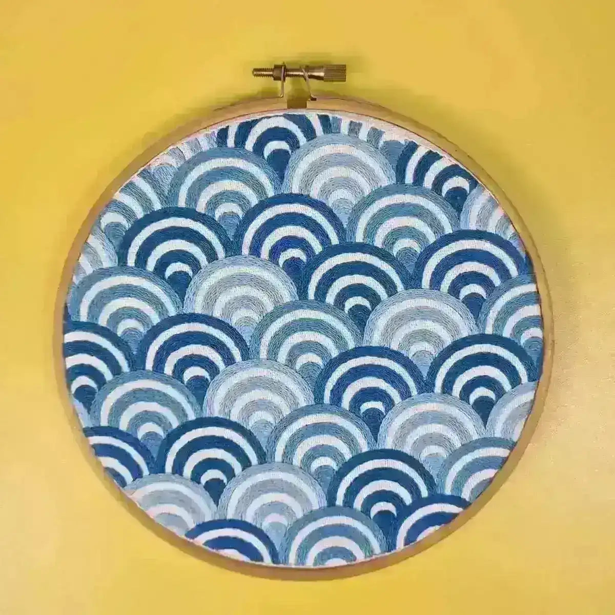 Waves Hand Embroidery Pattern , PDF Download , StitchDoodles , beginner embroidery, embroidery hoop kit, embroidery kit for adults, embroidery kit for beginners, embroidery kits for adults, embroidery kits for beginers, hand embroidery, modern embroidery kits, PDF pattern , StitchDoodles , shop.stitchdoodles.com