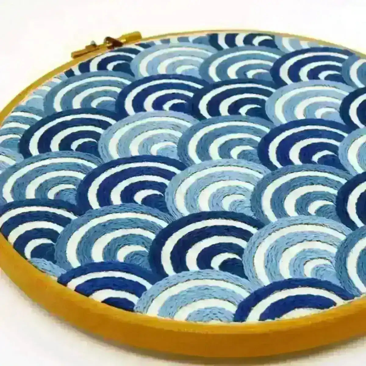 Waves, Pre Printed Embroidery Fabric Panel Pattern , Pre Printed Fabric Pattern , StitchDoodles , embroidery hoop kit, embroidery kit for adults, embroidery kit for beginners, embroidery kits for adults, embroidery kits for beginers, hand embroidery, hand embroidery kit, modern embroidery kits, PDF pattern , StitchDoodles , shop.stitchdoodles.com