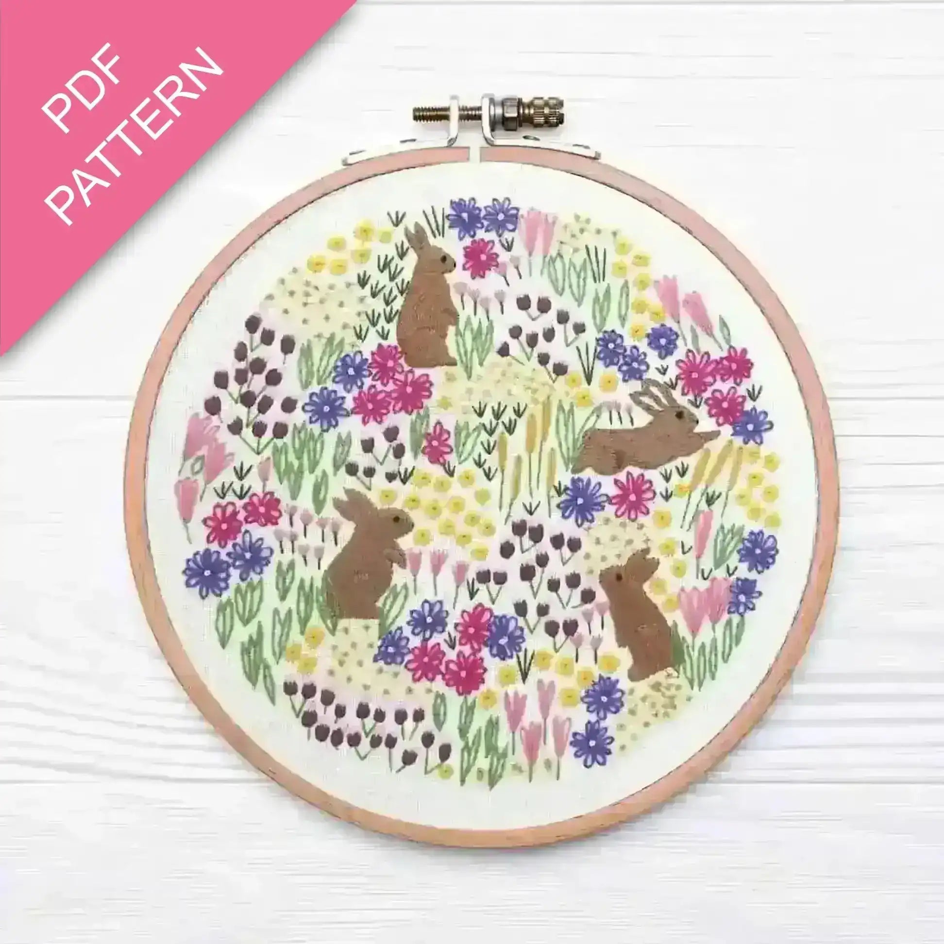wild flowers embroidery pdf pattern