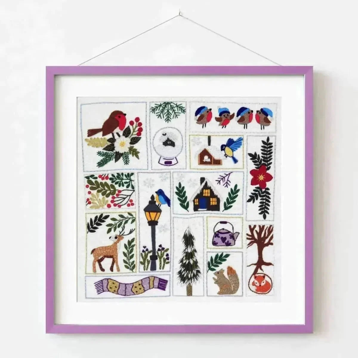 Winter Splendour Embroidery Kit , Embroidery Kit , StitchDoodles , bird embroidery, embroidery hoop kit, embroidery kit for adults, embroidery kit for beginners, embroidery kits for adults, embroidery kits for beginers, flower embroidery, hand embroidery, modern embroidery kits, winter embroidery , StitchDoodles , shop.stitchdoodles.com
