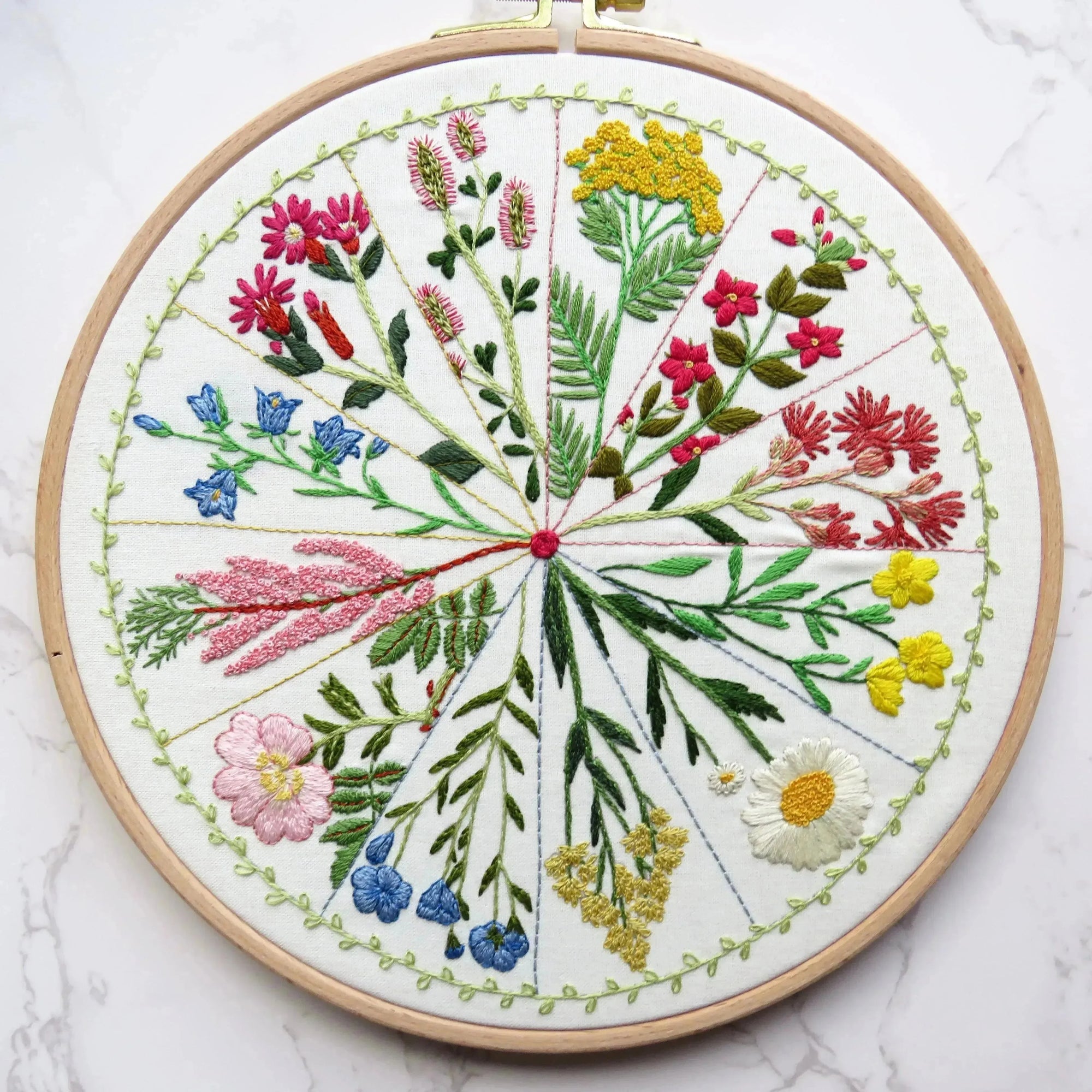 Woodland Blossoms Hand Embroidery Kit , Embroidery Kit , StitchDoodles , embroidery hoop kit, Embroidery Kit, embroidery kit for adults, embroidery kit fro beginners, flower month pattern, hand embroidery, hand embroidery pattern, modern embroidery kits, new, Printed Pattern, wildlife embroidery, year of flowes , StitchDoodles , shop.stitchdoodles.com