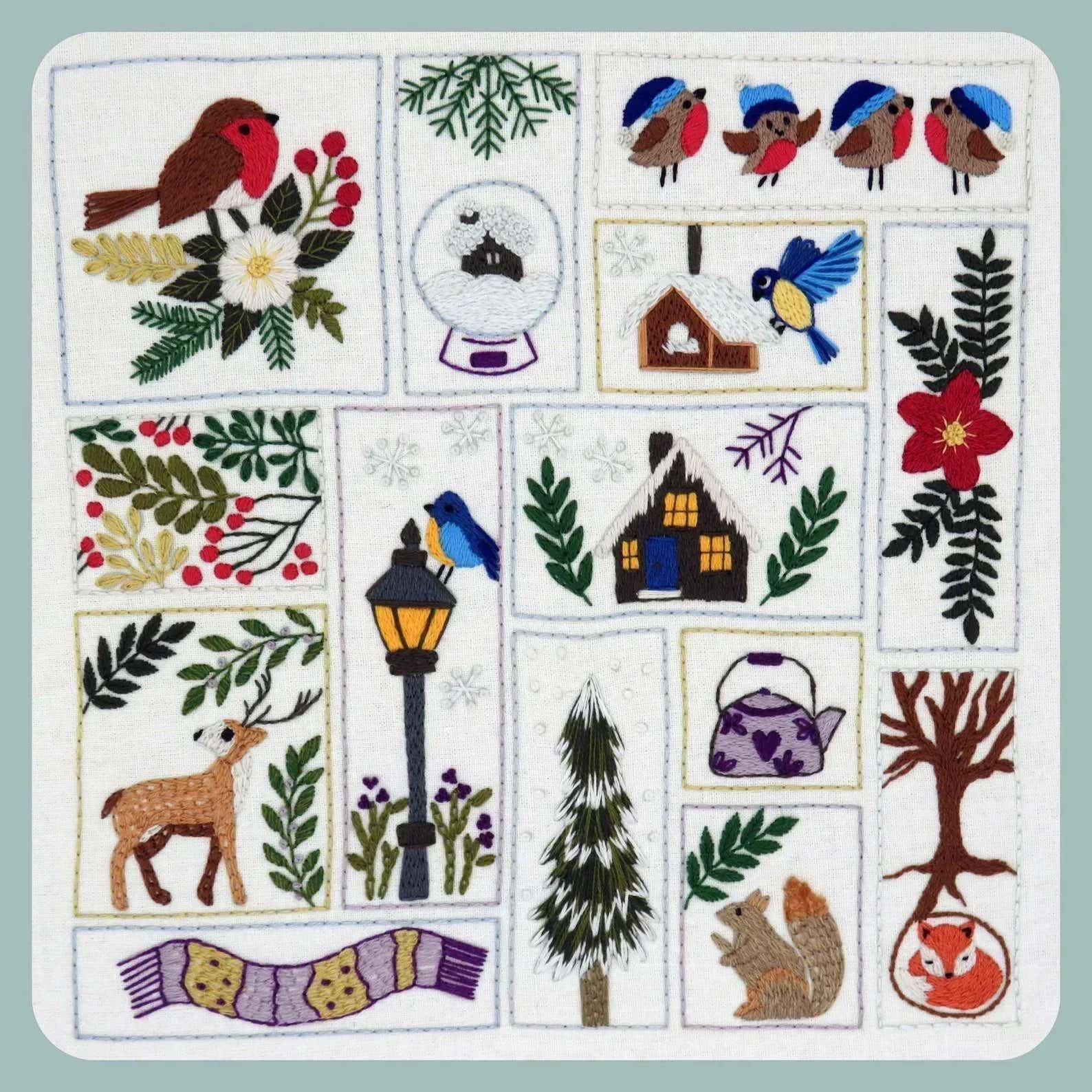 christmas seasonal festive embroidery