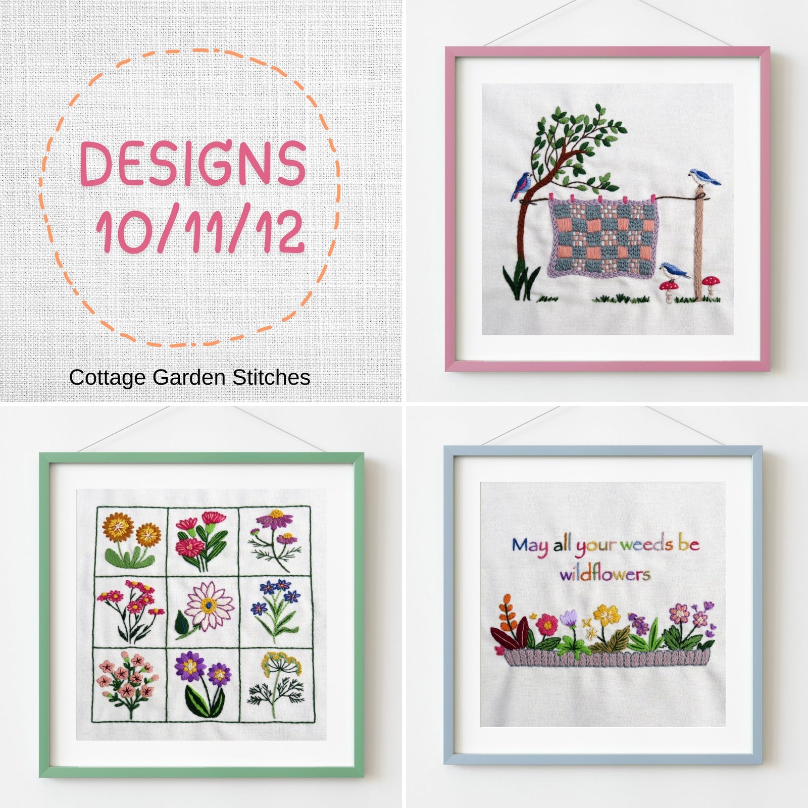 Cottage Garden Embroidery Designs 10/11/12