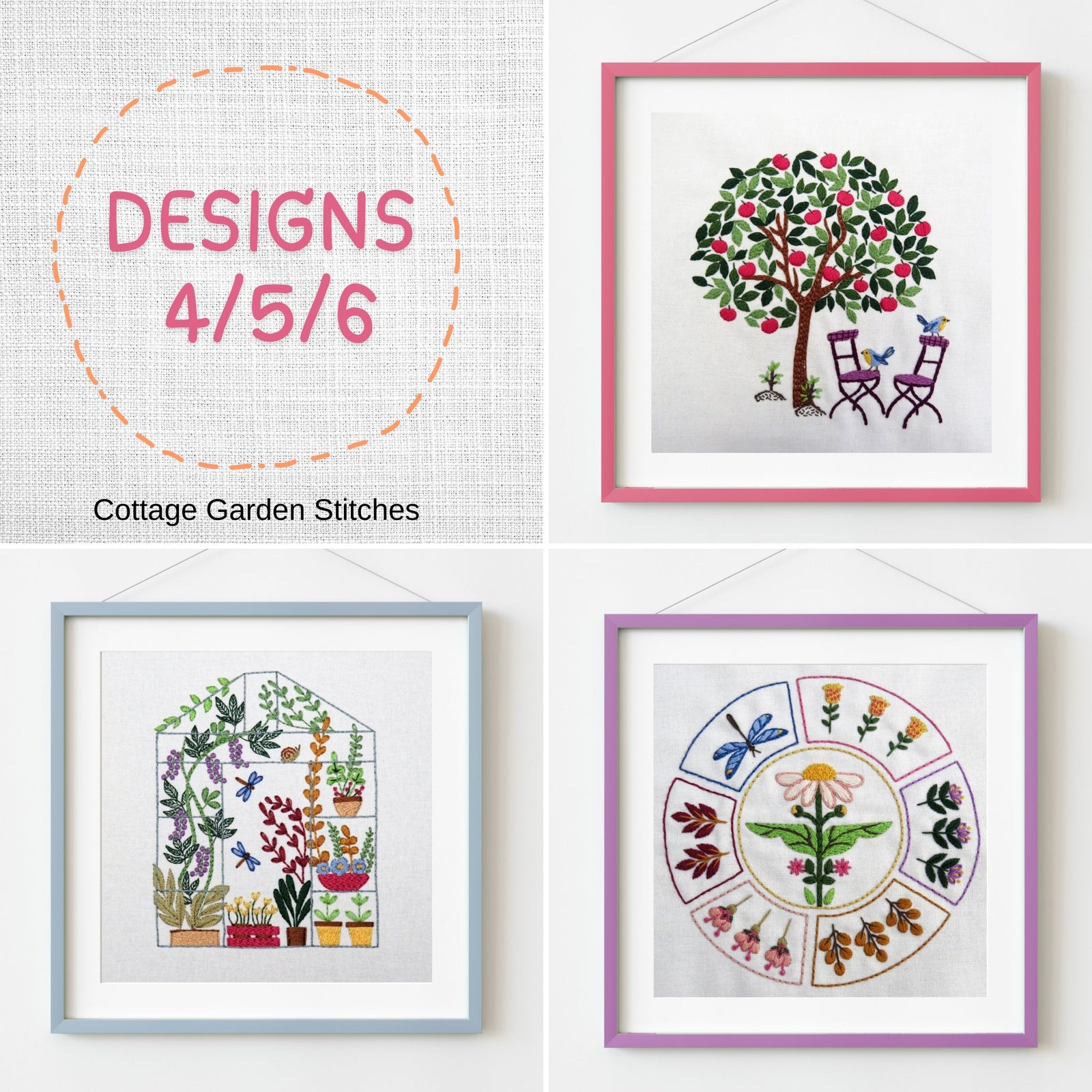 Cottage Garden Embroidery Designs 4/5/6