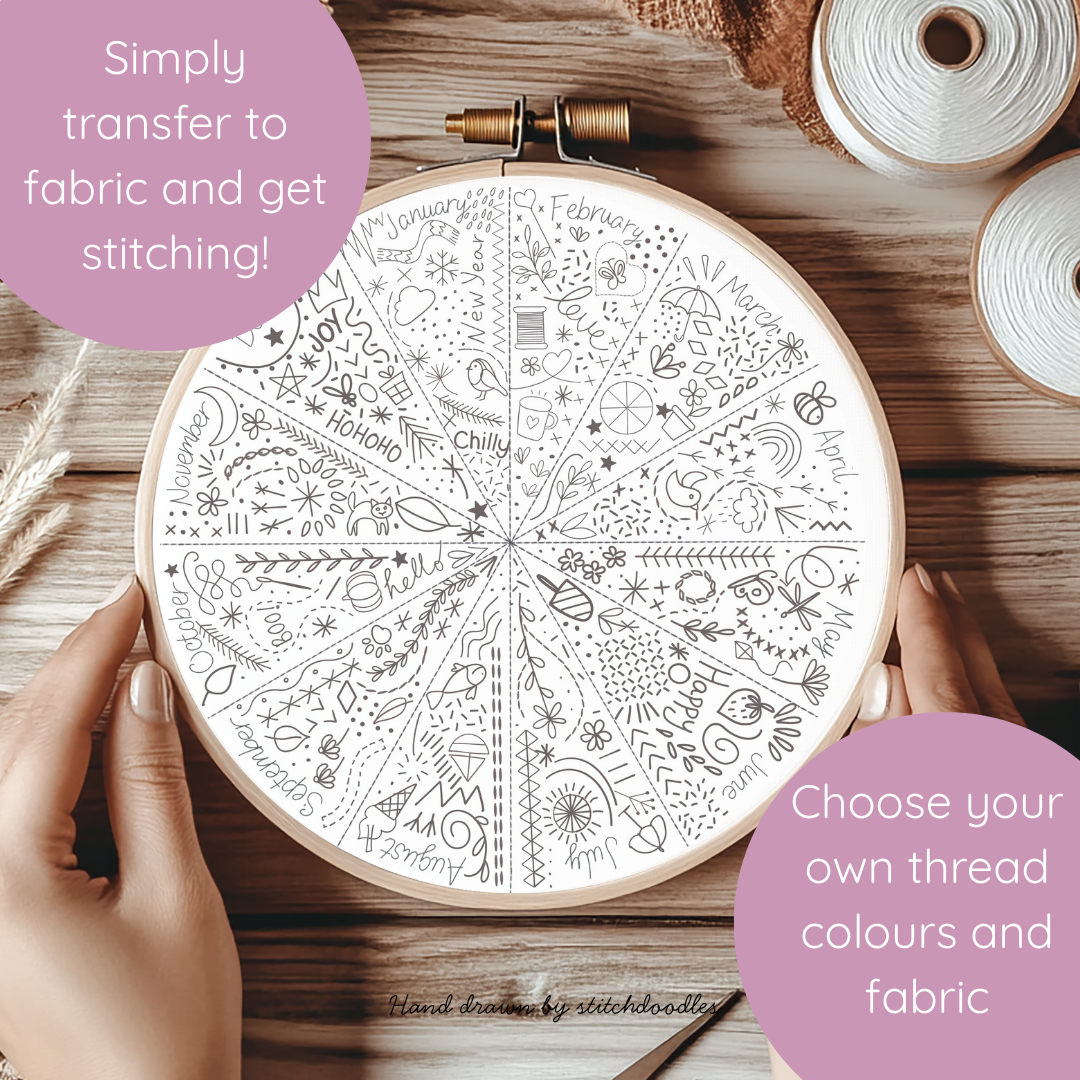 hand embroidery templates, pdfs for embroidery