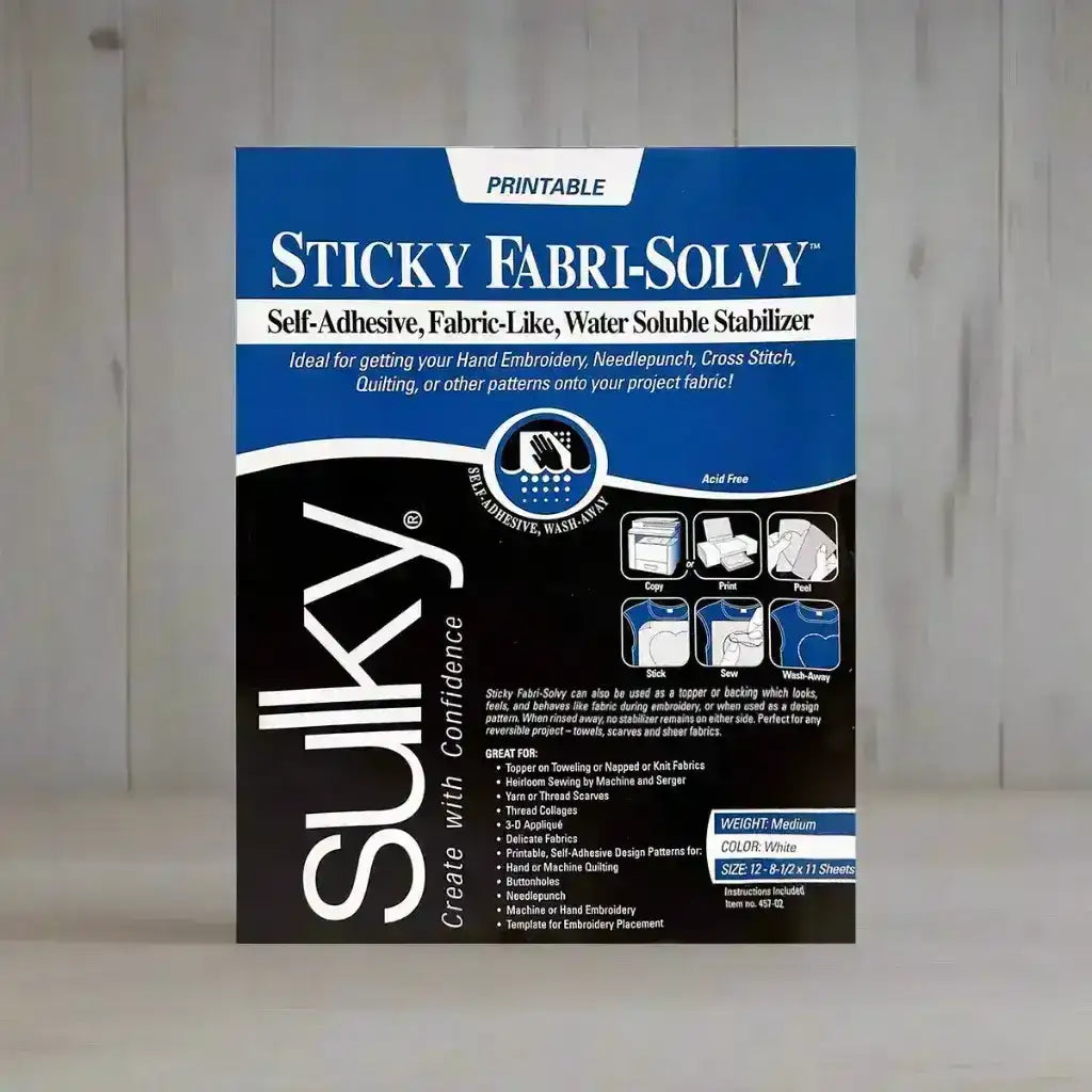 1 Sheet of Sulky Sticky Fabri Solvy Stabiliser , Embroidery Supplies , Sulky , Embroidery, embroidery hoop, embroidery hoop kit, Embroidery Kit, embroidery kit for adults, embroidery kit fro beginners, embroidery pattern, Embroidery Supplies, hand embroidery fabric, hand embroidery seat frame, modern embroidery kits, nurge embroidery hoop, Printed Pattern, sticky fabri solvy stabiliser, StitchDoodles, sulky sticky fabri solvy, water soluble transfer paper , StitchDoodles , shop.stitchdoodles.com