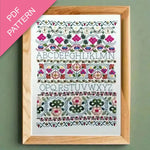 18th century sampler embroidery pdf pattern