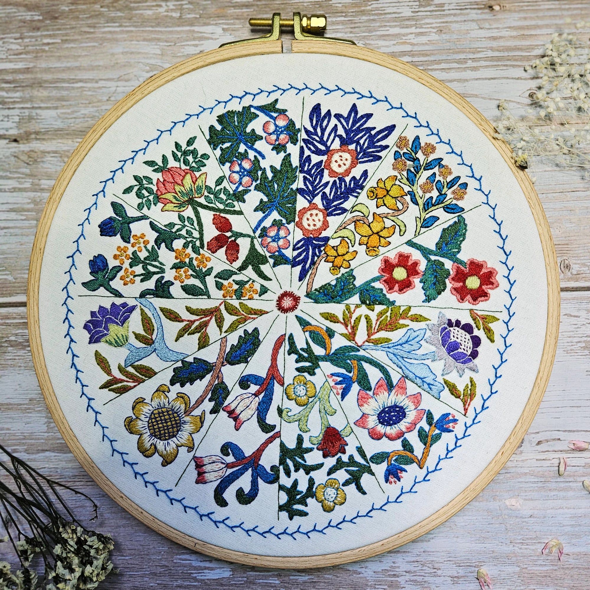 A Year Inspired by William Morris Hand Embroidery Kit