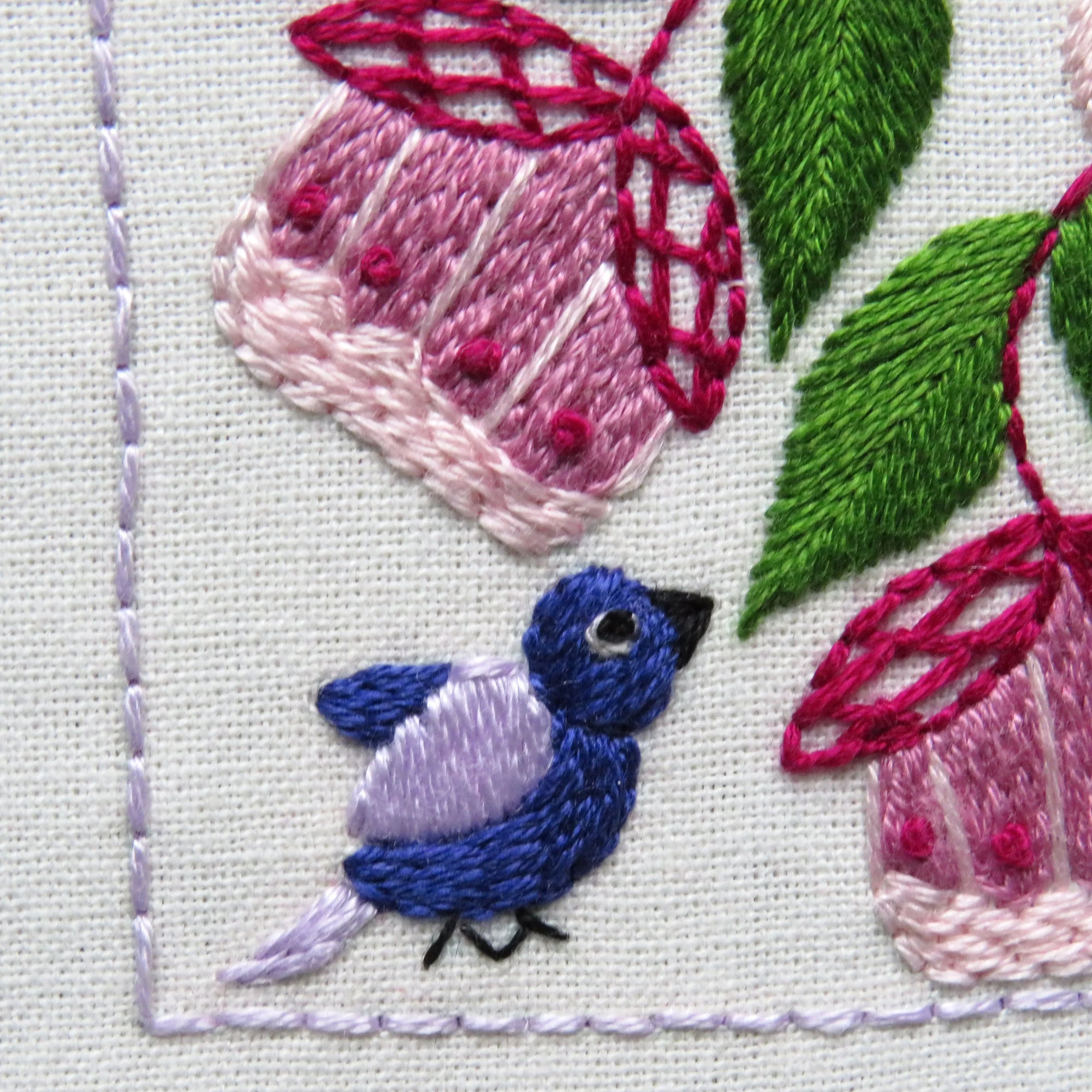 Botanical Bliss Design 9 Hand Embroidery Pre-Printed Fabric and PDF Pattern