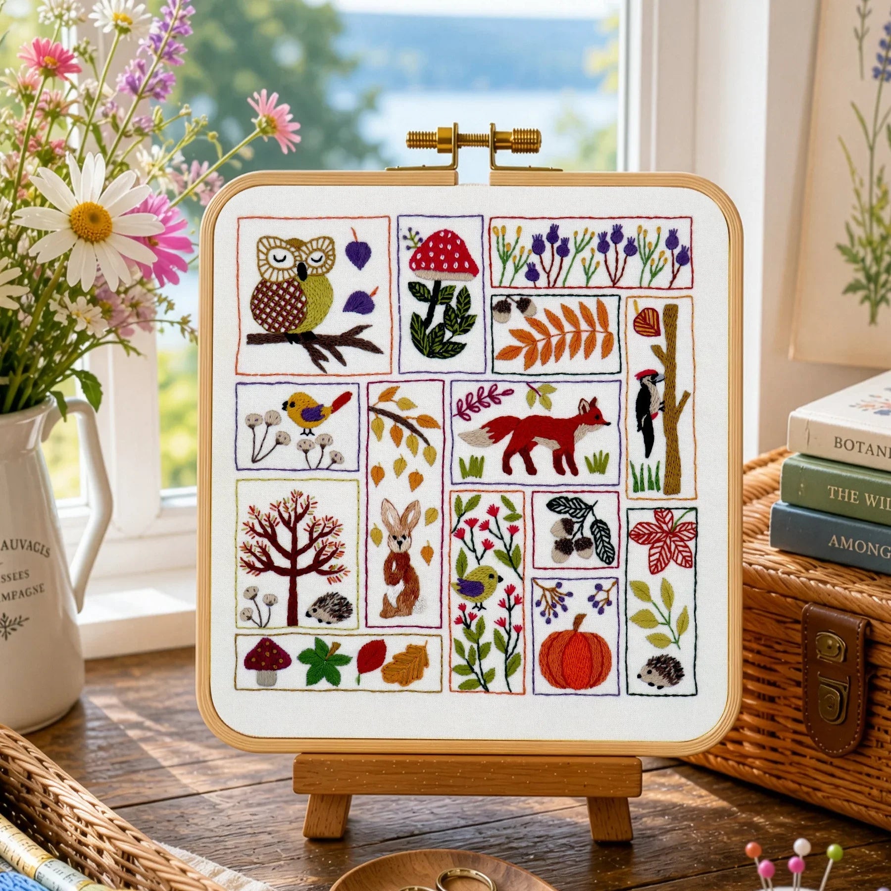 Autumn Splendour Hand Embroidery PDF Pattern
This Autumn Splendour Hand Embroidery Pattern design has been created to capture a real sense of Autumn both with the design elements as well as the colours used.&nbsp;

The Autumn Splendour Hand Embroidery Pattern finished size approx. 7.5 x 7.5inch square version.