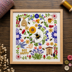 Bees and Blossoms Hand Embroidery