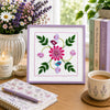 botanical flower hand embroidery kit pattern