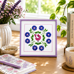 botanical flower hand embroidery kit pattern
