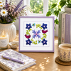botanical flower hand embroidery kit pattern