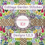 Cottage Garden Stitches Embroidery Designs 1/2/3 Embroidery Kit