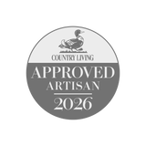 Badge for Country Living Approved Artisan 2026 with a duck illustration on a white background