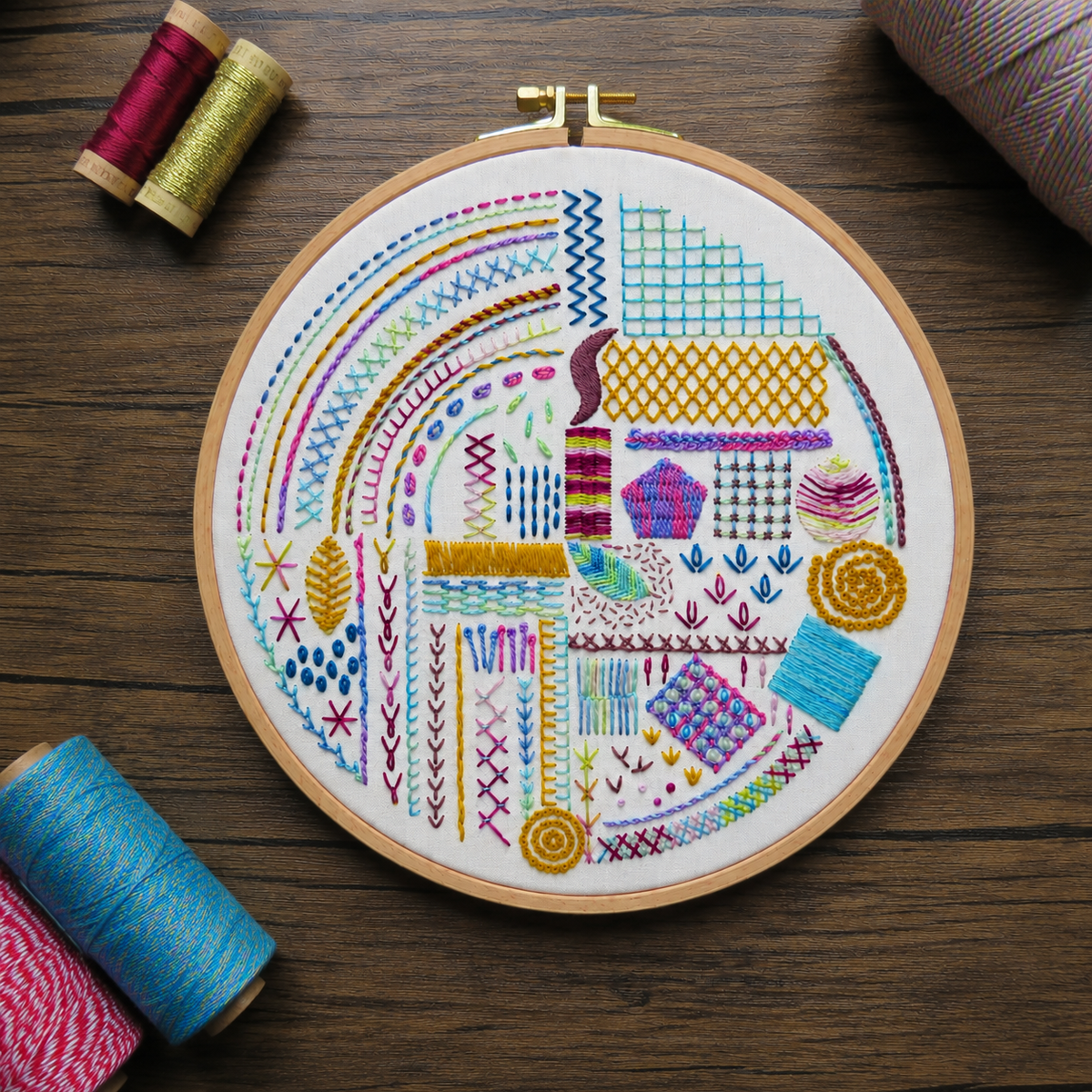 RSN Card Deck Hand Embroidery PDF Pattern Stitch Sampler