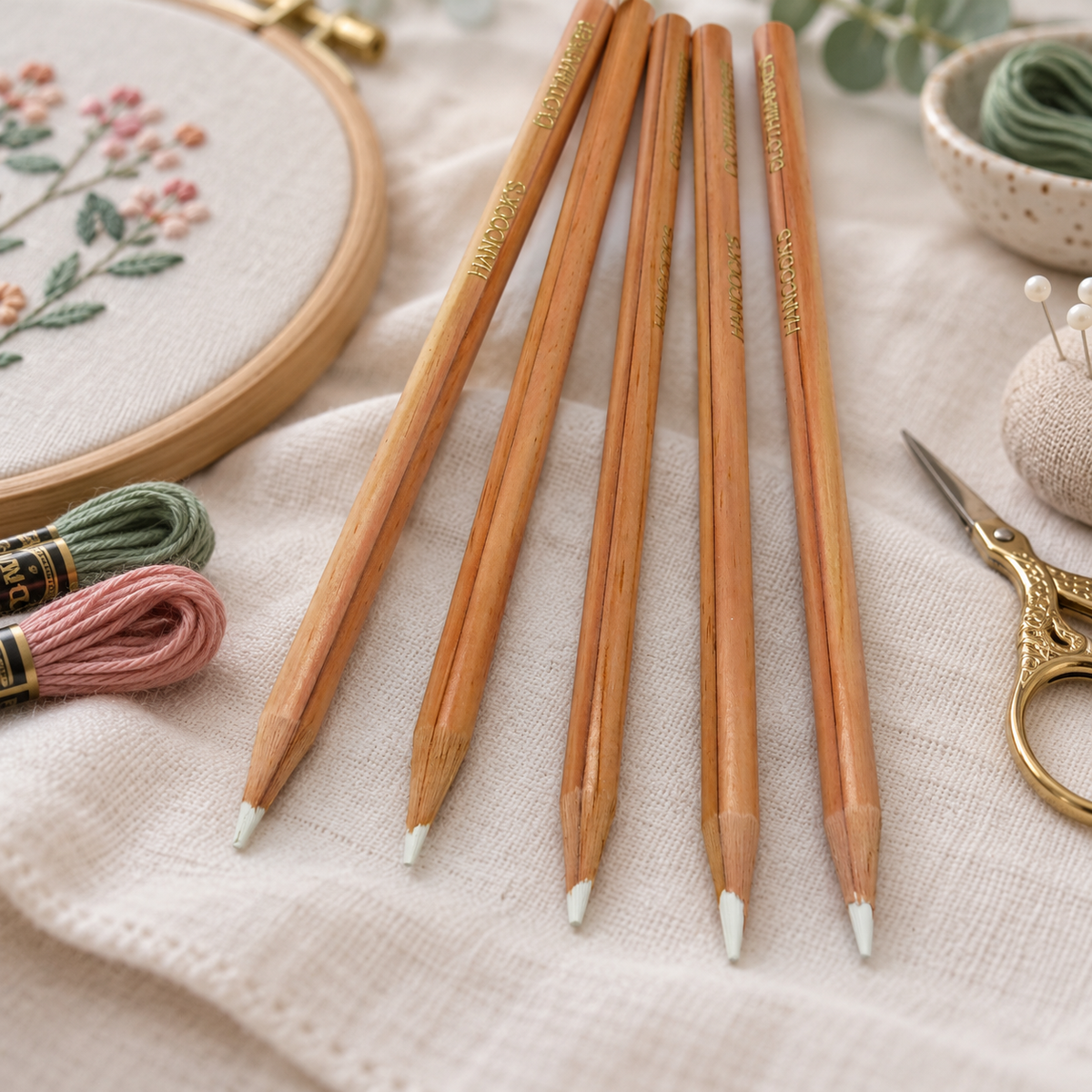 Hancocks white cloth fabric marker pencil