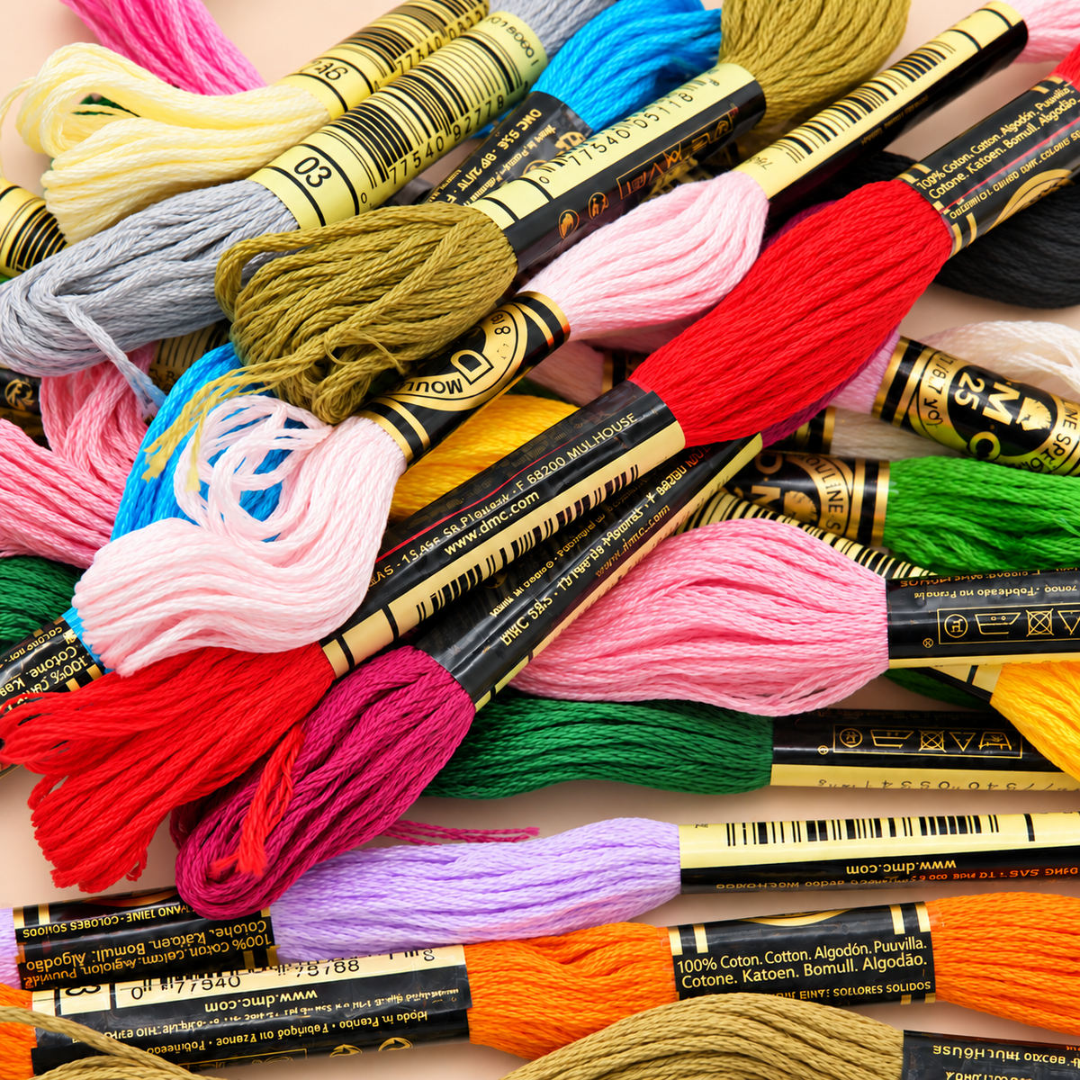 DMC Hand Embroidery Threads Mixture of Colours