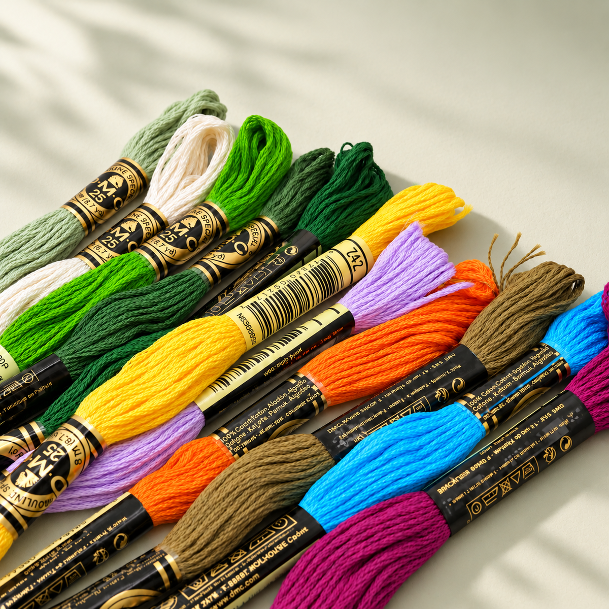 DMC Hand Embroidery Threads Mixture of Colours