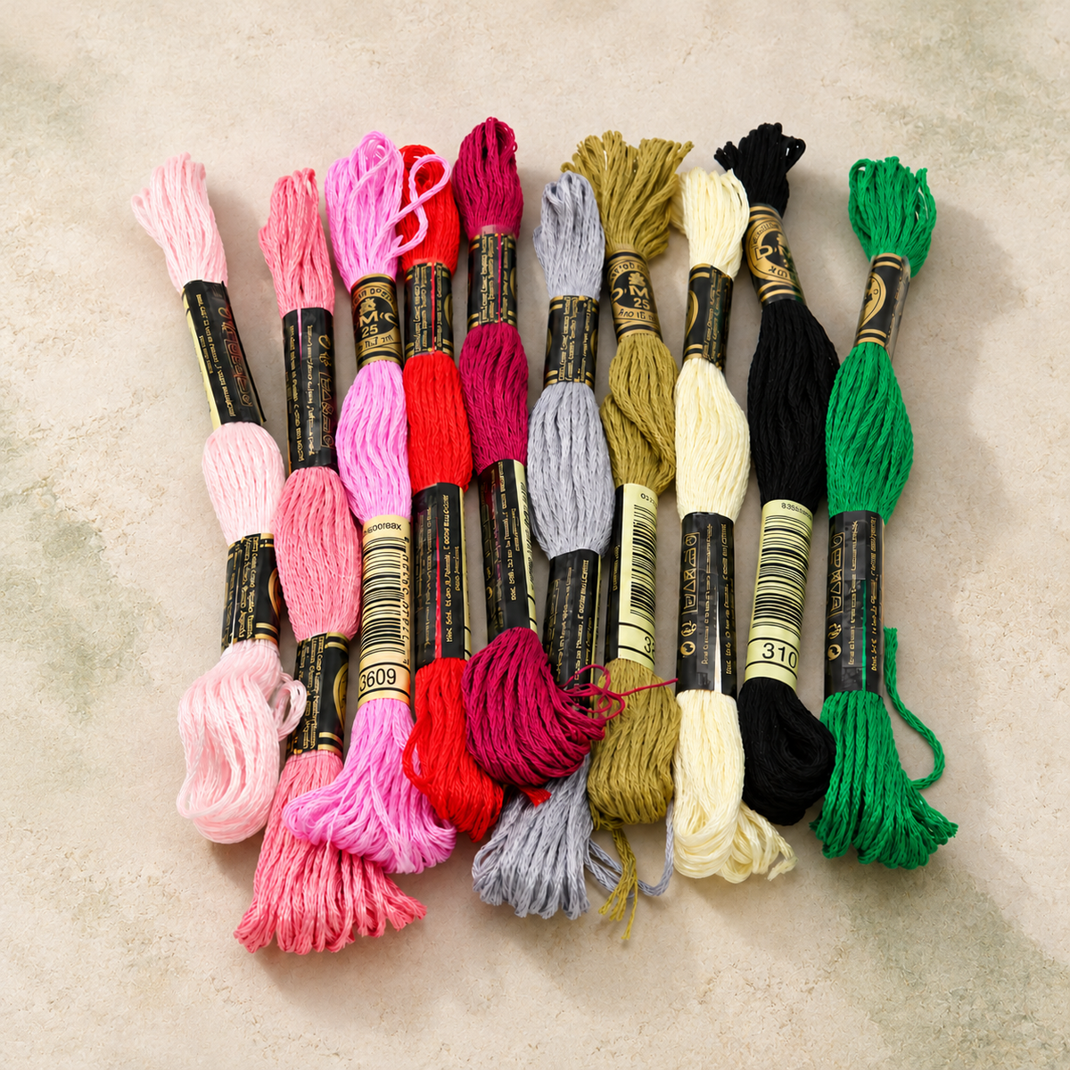 DMC Hand Embroidery Threads Mixture of Colours